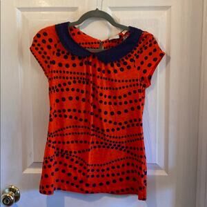 NEW Anthropologie XS polka dot top